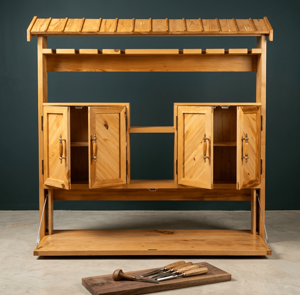 Woodman craftsman at work